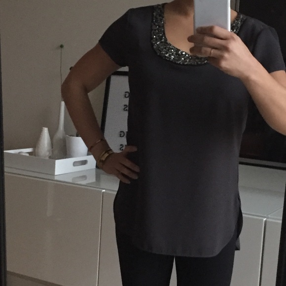 Gray date night top - Picture 2 of 6